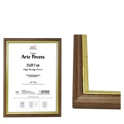 Κορνίζα Καφέ Ξύλο 21x29.7cm