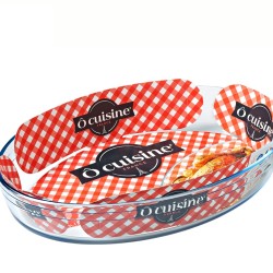 Ταψί Πυρέξ Οβάλ 4lt Διάφανο Γυαλί 39x27x6.5cm