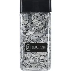 Πέτρες Διακοσμητικές  Φυσικές Ανοιχτό Γκρι 5-8mm Σε Γυάλινο Δοχείο 550ml