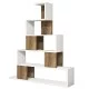 Βιβλιοθήκη PRUNELA Λευκό/Καρυδιά 120x22x131cm Βιβλιοθήκη PRUNELA Λευκό/Καρυδιά 120x22x131cm