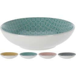 Πιάτο Βαθύ  650ml Κεραμικό Φ20x5cm Σε 4 Χρώματα