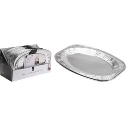 Δίσκος Σερβιρίσματος  Μιας Χρήσης Αλουμίνιο 42.5x28.5cm Σετ 2Τμχ