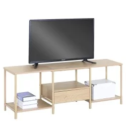 Έπιπλο Τηλεόρασης  DOMINA Άγρια Δρυς MDF/Μελαμίνη/Μέταλλο 140x35x49.5cm