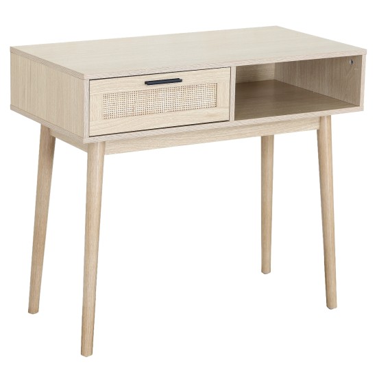 Γραφείο  LARINO Δρυς Μοριοσανίδα/Ρατάν/Ξύλο 90x45x75cm