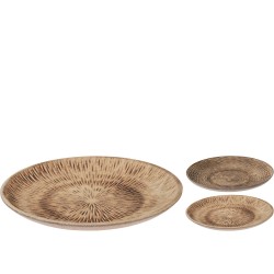 Πιάτο  Καφέ Ξύλο 29.5x29.5x3cm Σε 2 Σχέδια