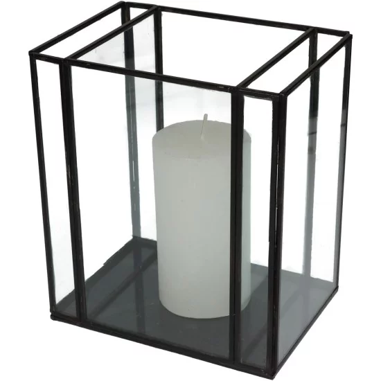 Κηροπήγιο Μαύρο Μέταλλο 18x13x21cm Κηροπήγιο Μαύρο Μέταλλο 18x13x21cm