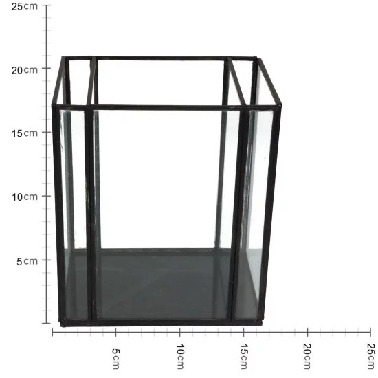 Κηροπήγιο Μαύρο Μέταλλο 18x13x21cm Κηροπήγιο Μαύρο Μέταλλο 18x13x21cm