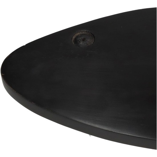 Επιφάνεια Κοπής Ψάρι Μαύρο Ξύλο 39.5x15.6x1.5cm Επιφάνεια Κοπής Ψάρι Μαύρο Ξύλο 39.5x15.6x1.5cm
