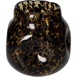 Βάζο  Καφέ Γυαλί 15x15x15cm Βάζο  Καφέ Γυαλί 15x15x15cm