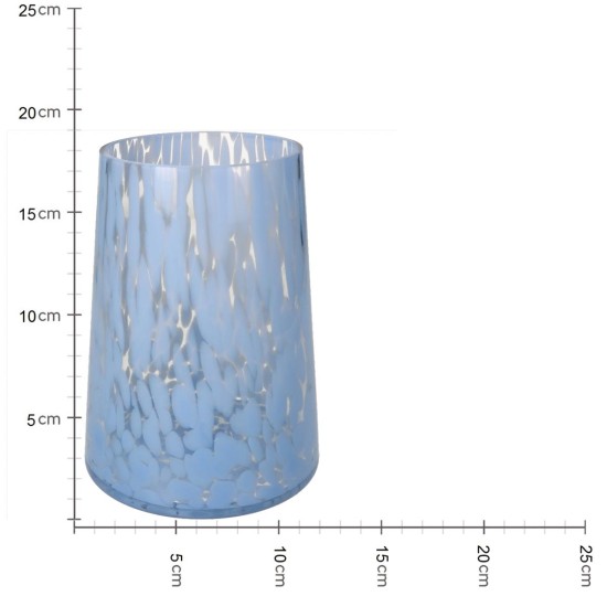 Βάζο Μπλε Γυαλί 14.5x14.5x19cm Βάζο Μπλε Γυαλί 14.5x14.5x19cm