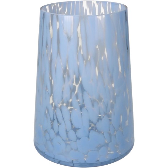 Βάζο Μπλε Γυαλί 14.5x14.5x19cm Βάζο Μπλε Γυαλί 14.5x14.5x19cm