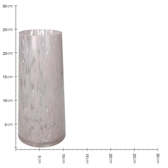 Βάζο Ροζ Γυαλί 12x12x25cm Βάζο Ροζ Γυαλί 12x12x25cm
