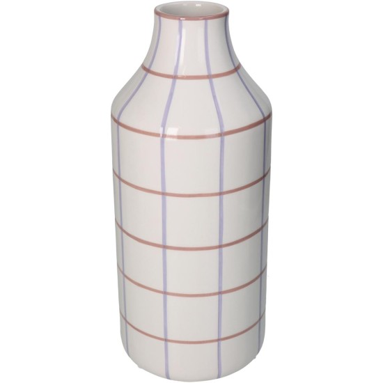 Βάζο ArteLibre Με Ρίγες Πολύχρωμο Δολομίτης 14x14x33cm - ART-05150170
