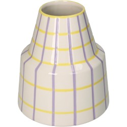 Βάζο  Με Ρίγες Πολύχρωμο Δολομίτης 17.2x17.2x20.7cm Βάζο  Με Ρίγες Πολύχρωμο Δολομίτης 17.2x17.2x20.7cm