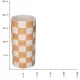 Βάζο Σκακιέρα Πορτοκαλί Δολομίτης 10.2x10.2x20.3cm Βάζο Σκακιέρα Πορτοκαλί Δολομίτης 10.2x10.2x20.3cm