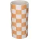 Βάζο Σκακιέρα Πορτοκαλί Δολομίτης 10.2x10.2x20.3cm Βάζο Σκακιέρα Πορτοκαλί Δολομίτης 10.2x10.2x20.3cm