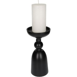 Κηροπήγιο  Μαύρο Αλουμίνιο 12x12x26cm Κηροπήγιο  Μαύρο Αλουμίνιο 12x12x26cm