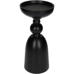 Κηροπήγιο  Μαύρο Αλουμίνιο 12x12x26cm Κηροπήγιο  Μαύρο Αλουμίνιο 12x12x26cm