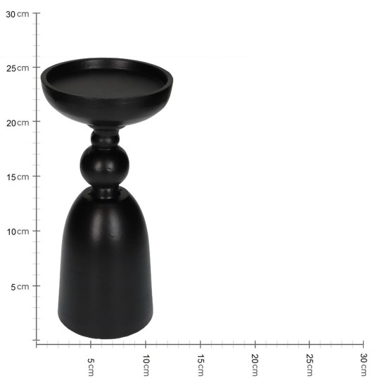 Κηροπήγιο Μαύρο Αλουμίνιο 12x12x26cm Κηροπήγιο Μαύρο Αλουμίνιο 12x12x26cm