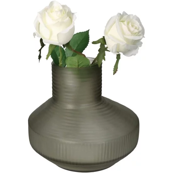 Βάζο Καφέ Γυαλί 23.5x23.5x20.5cm Βάζο Καφέ Γυαλί 23.5x23.5x20.5cm