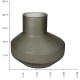 Βάζο Καφέ Γυαλί 23.5x23.5x20.5cm Βάζο Καφέ Γυαλί 23.5x23.5x20.5cm
