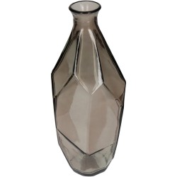 Βάζο  Καφέ Ανακυκλωμένο Γυαλί 13x13x31cm Βάζο  Καφέ Ανακυκλωμένο Γυαλί 13x13x31cm