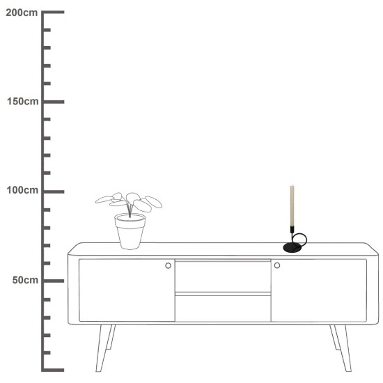 Κηροπήγιο  Μαύρο Μέταλλο 16.5x13x16.5cm