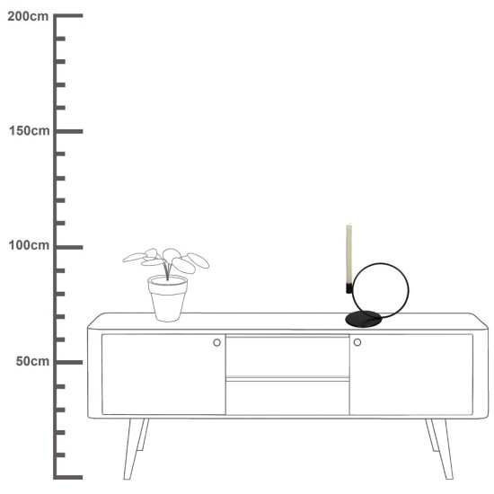 Κηροπήγιο ArteLibre Μαύρο Μέταλλο 28.5x16.5x26cm - ART-05150296