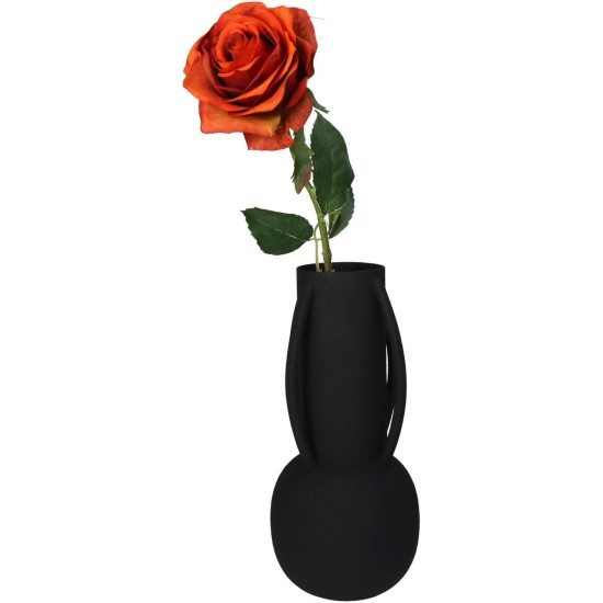 Βάζο Μαύρο Μέταλλο 11x11x24cm Βάζο Μαύρο Μέταλλο 11x11x24cm