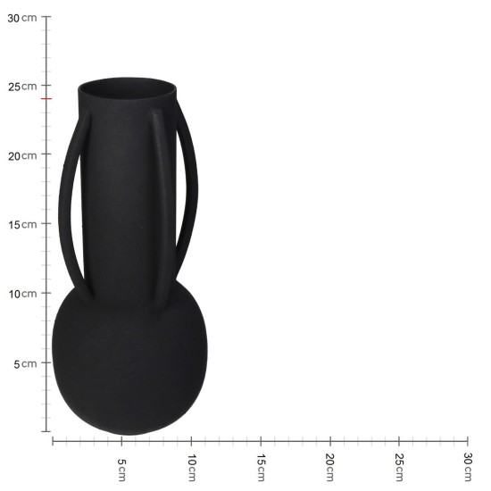 Βάζο Μαύρο Μέταλλο 11x11x24cm Βάζο Μαύρο Μέταλλο 11x11x24cm