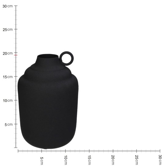 Βάζο Μαύρο Μέταλλο 13x13x19.5cm Βάζο Μαύρο Μέταλλο 13x13x19.5cm