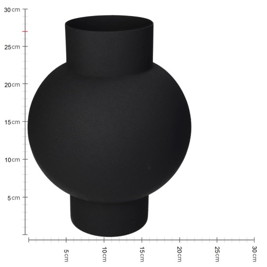 Βάζο Μαύρο Μέταλλο 20x20x27cm Βάζο Μαύρο Μέταλλο 20x20x27cm