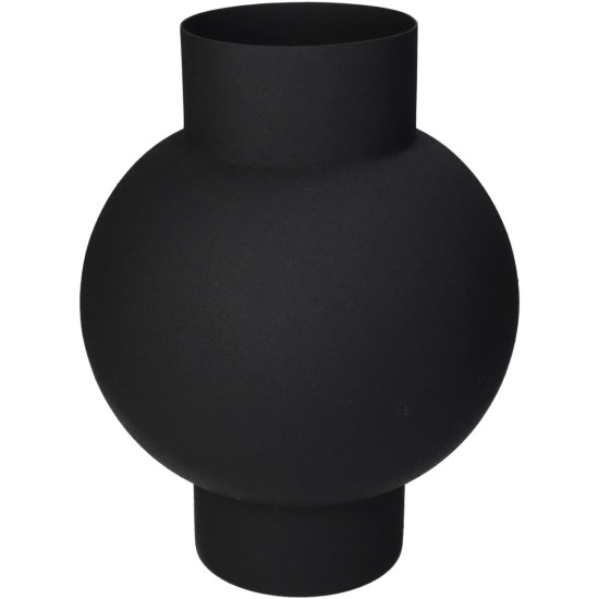 Βάζο Μαύρο Μέταλλο 20x20x27cm Βάζο Μαύρο Μέταλλο 20x20x27cm