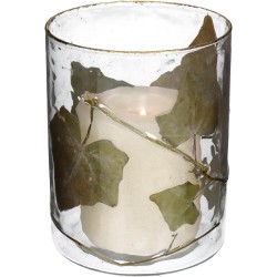 Κηροπήγιο  Φύλλο Διάφανο Γυαλί 10x10x13cm Κηροπήγιο  Φύλλο Διάφανο Γυαλί 10x10x13cm