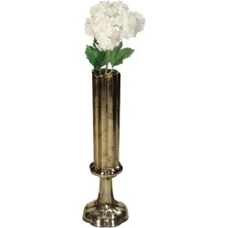 Βάζο  Φλάουτο Χρυσό Γυαλί 9x9x26.5cm Βάζο  Φλάουτο Χρυσό Γυαλί 9x9x26.5cm