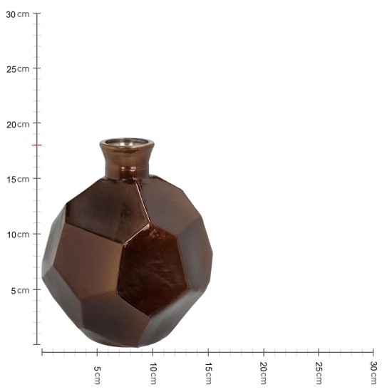 Βάζο Μπρονζέ Ανακυκλωμένο Γυαλί 16x16x18cm Βάζο Μπρονζέ Ανακυκλωμένο Γυαλί 16x16x18cm