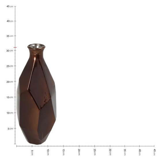 Βάζο Μπρονζέ Ανακυκλωμένο Γυαλί 13x13xx31cm Βάζο Μπρονζέ Ανακυκλωμένο Γυαλί 13x13xx31cm