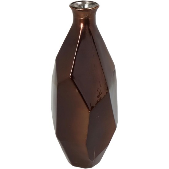 Βάζο Μπρονζέ Ανακυκλωμένο Γυαλί 13x13xx31cm Βάζο Μπρονζέ Ανακυκλωμένο Γυαλί 13x13xx31cm