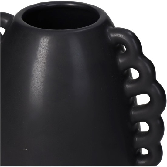 Βάζο Μαύρο Κεραμικό 14.3x11x17cm Βάζο Μαύρο Κεραμικό 14.3x11x17cm