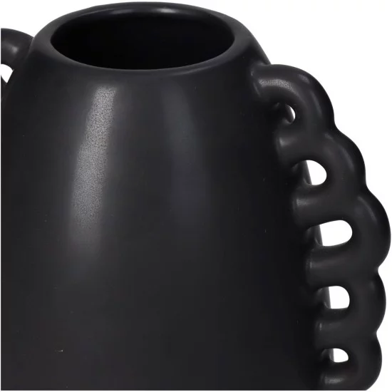 Βάζο Μαύρο Κεραμικό 14.3x11x17cm Βάζο Μαύρο Κεραμικό 14.3x11x17cm
