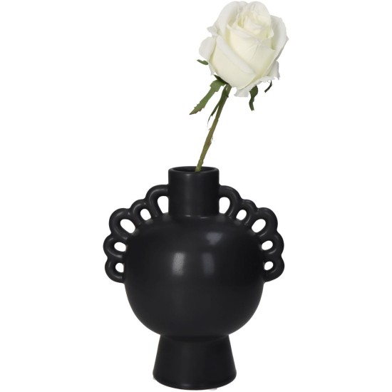 Βάζο Μαύρο Κεραμικό 17.4x13.7x20.5cm Βάζο Μαύρο Κεραμικό 17.4x13.7x20.5cm