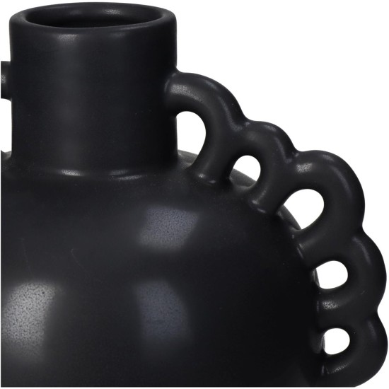 Βάζο Μαύρο Κεραμικό 17.4x13.7x20.5cm Βάζο Μαύρο Κεραμικό 17.4x13.7x20.5cm
