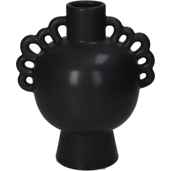 Βάζο Μαύρο Κεραμικό 17.4x13.7x20.5cm Βάζο Μαύρο Κεραμικό 17.4x13.7x20.5cm
