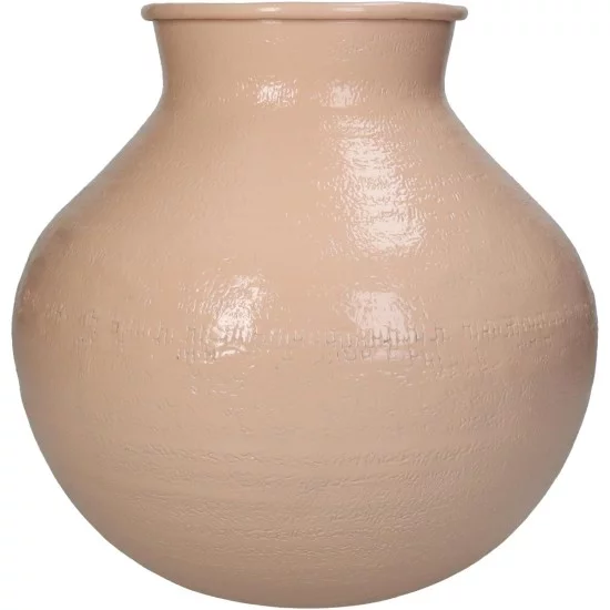Βάζο  Ροδακινί Αλουμίνιο 23x23x23cm
