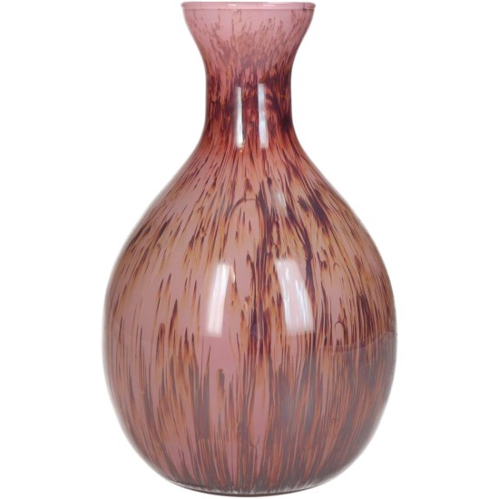 Βάζο Ροζ Γυαλί 16x16x25cm Βάζο Ροζ Γυαλί 16x16x25cm