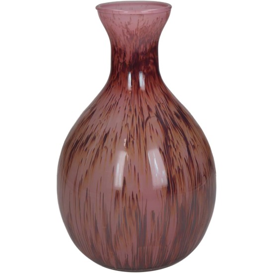 Βάζο Ροζ Γυαλί 16x16x25cm Βάζο Ροζ Γυαλί 16x16x25cm