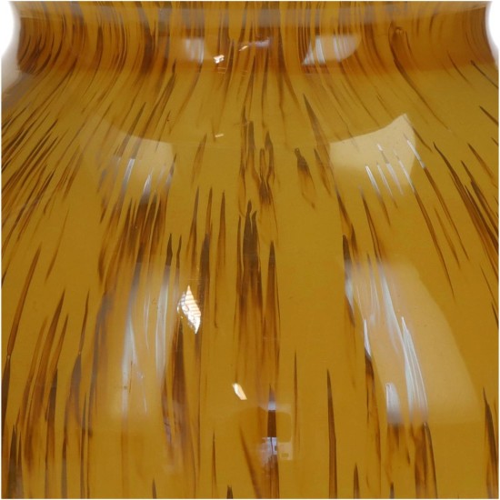 Βάζο Ώχρα Γυαλί 15x15x16cm Βάζο Ώχρα Γυαλί 15x15x16cm