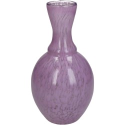 Βάζο  Λιλά Γυαλί 12x12x23cm