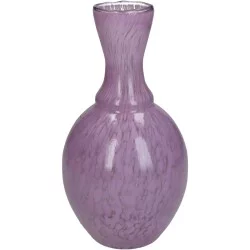 Βάζο  Λιλά Γυαλί 12x12x23cm