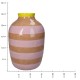 Βάζο Με Ρίγες Ροζ Δολομίτης 17.6x17.6x26.4cm Βάζο Με Ρίγες Ροζ Δολομίτης 17.6x17.6x26.4cm